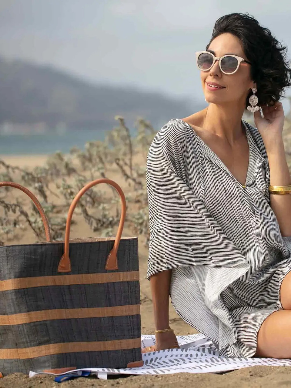 【MAIDEN SHOP購入】RAFFIA STRIPE TOTE BAG Kaya Tote Bag – MARIA LA ROSA